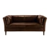 3 seater leather vintage sofa in brown